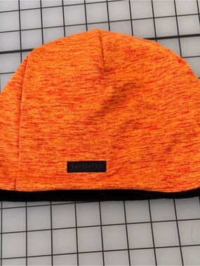 Turtlefur Orange and Red Heather Beanie Hat Skull w/ Fleece Lining Unisex